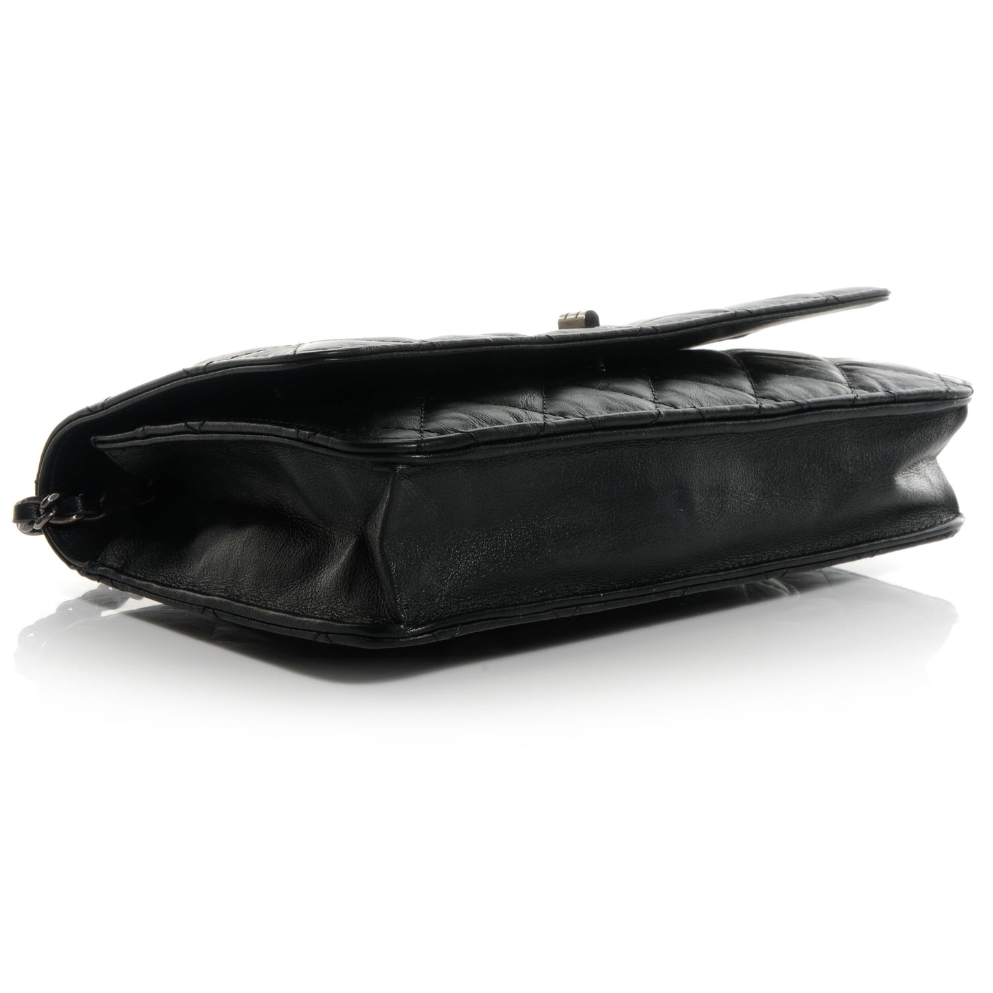 Aged Calfskin Reissue Wallet On Chain WOC Black