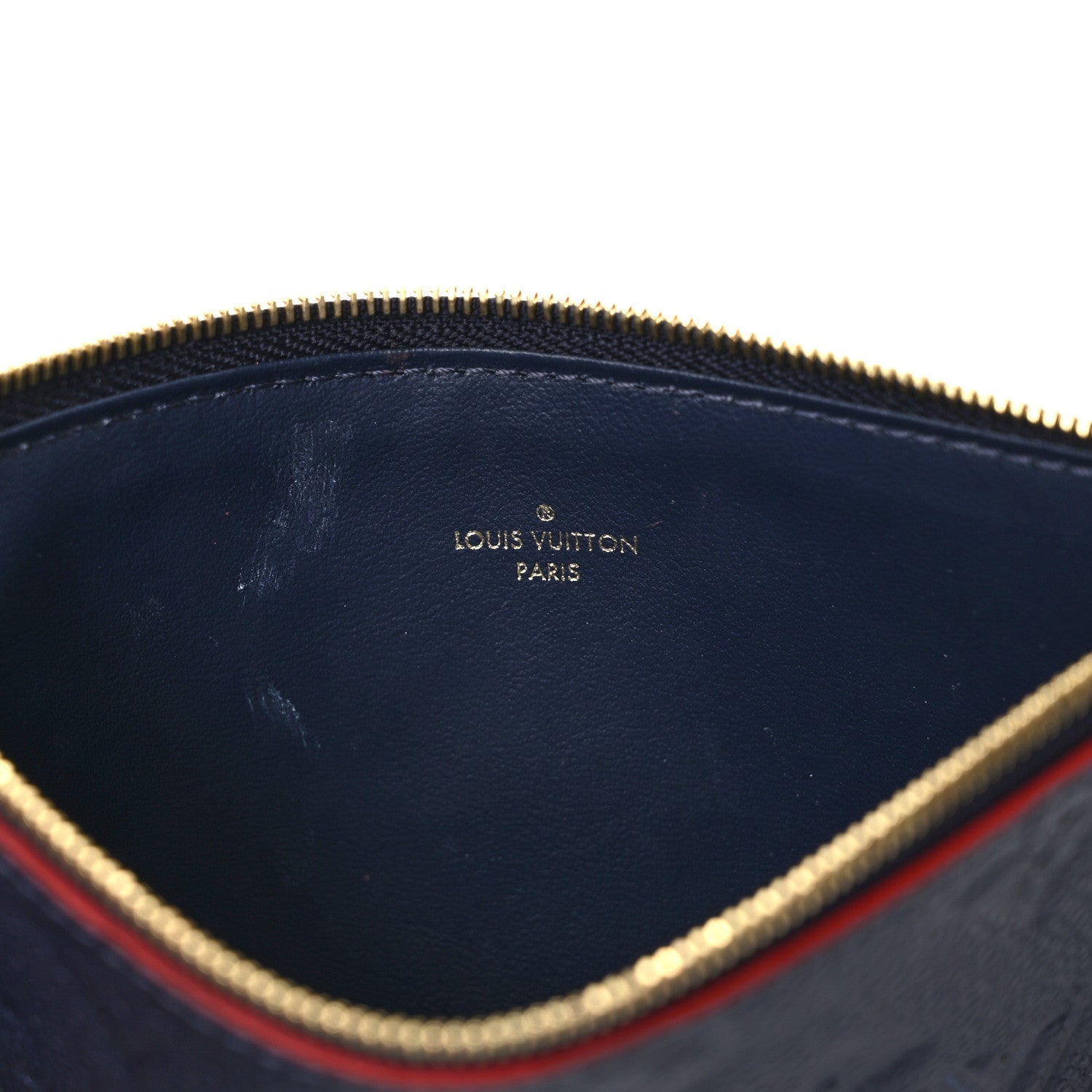 Louis Vuitton Empreinte Felicie Chain Wallet Zippered Insert Marine Rouge 6 of 6