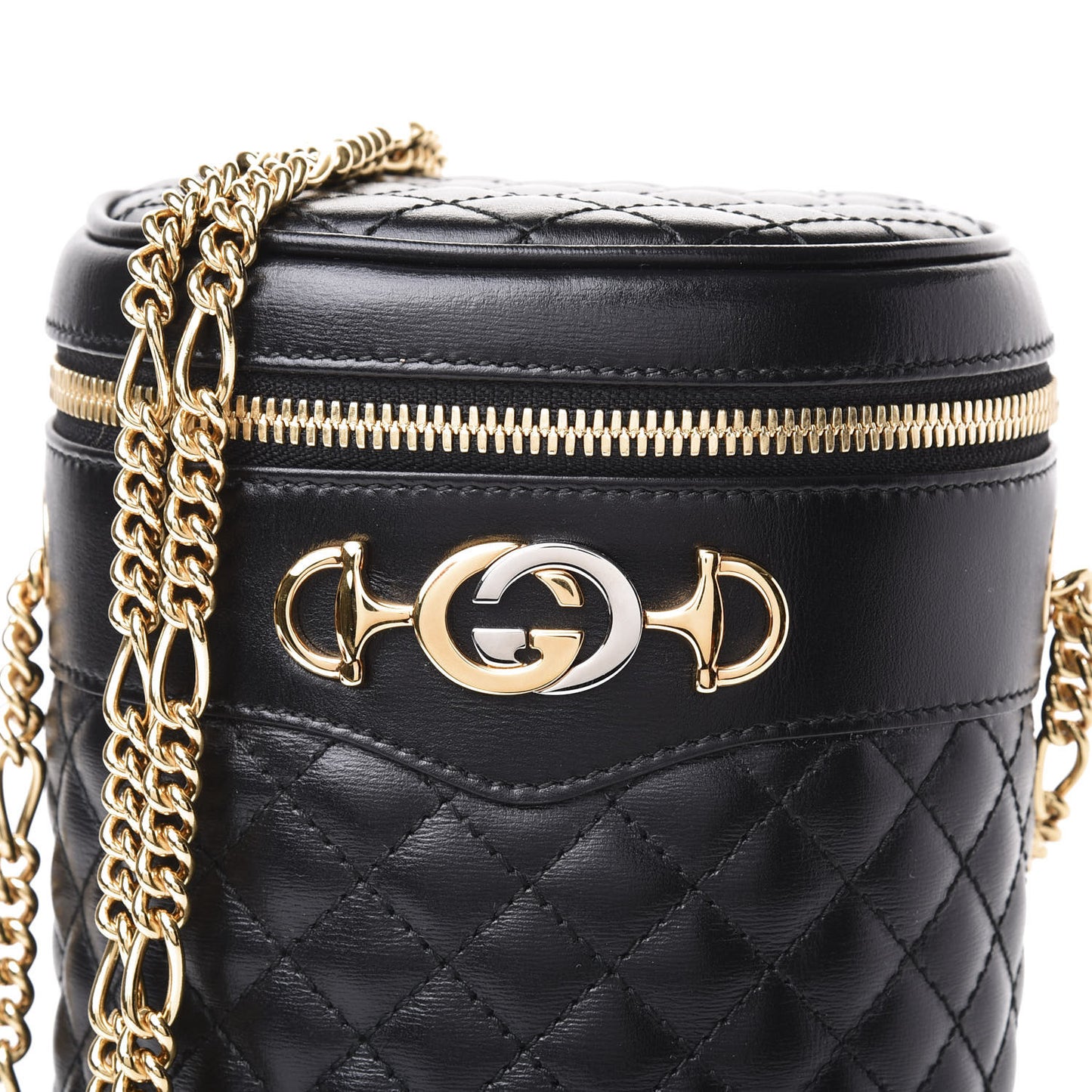 Calfskin Trapuntata Zumi Belt Bag Black