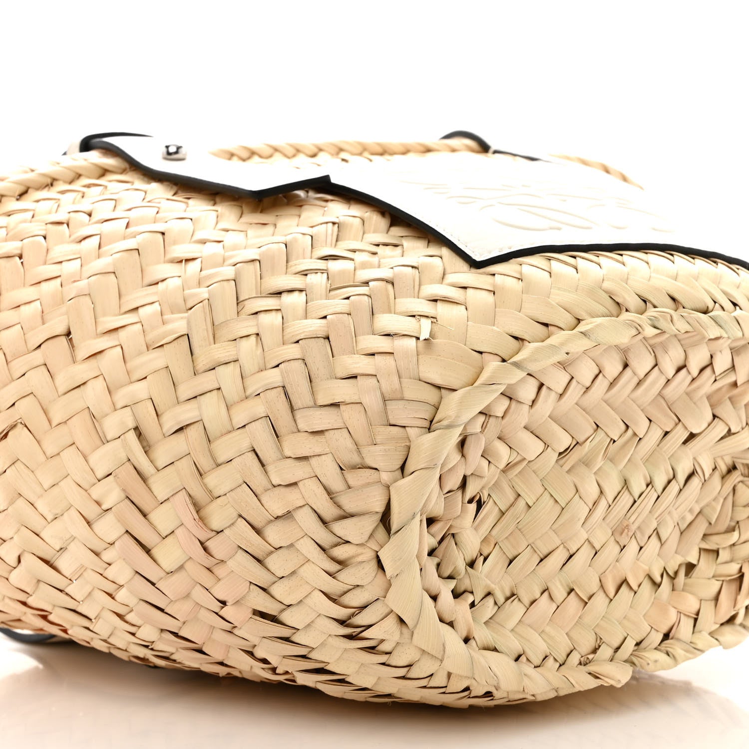 Loewe Raffia Small Basket Tote Bag Natural White 9 of 10