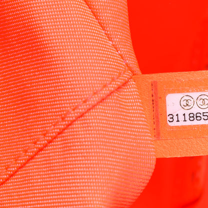 Chanel Mixed Fibers Small Deauville Tote Pink Orange 8 of 11