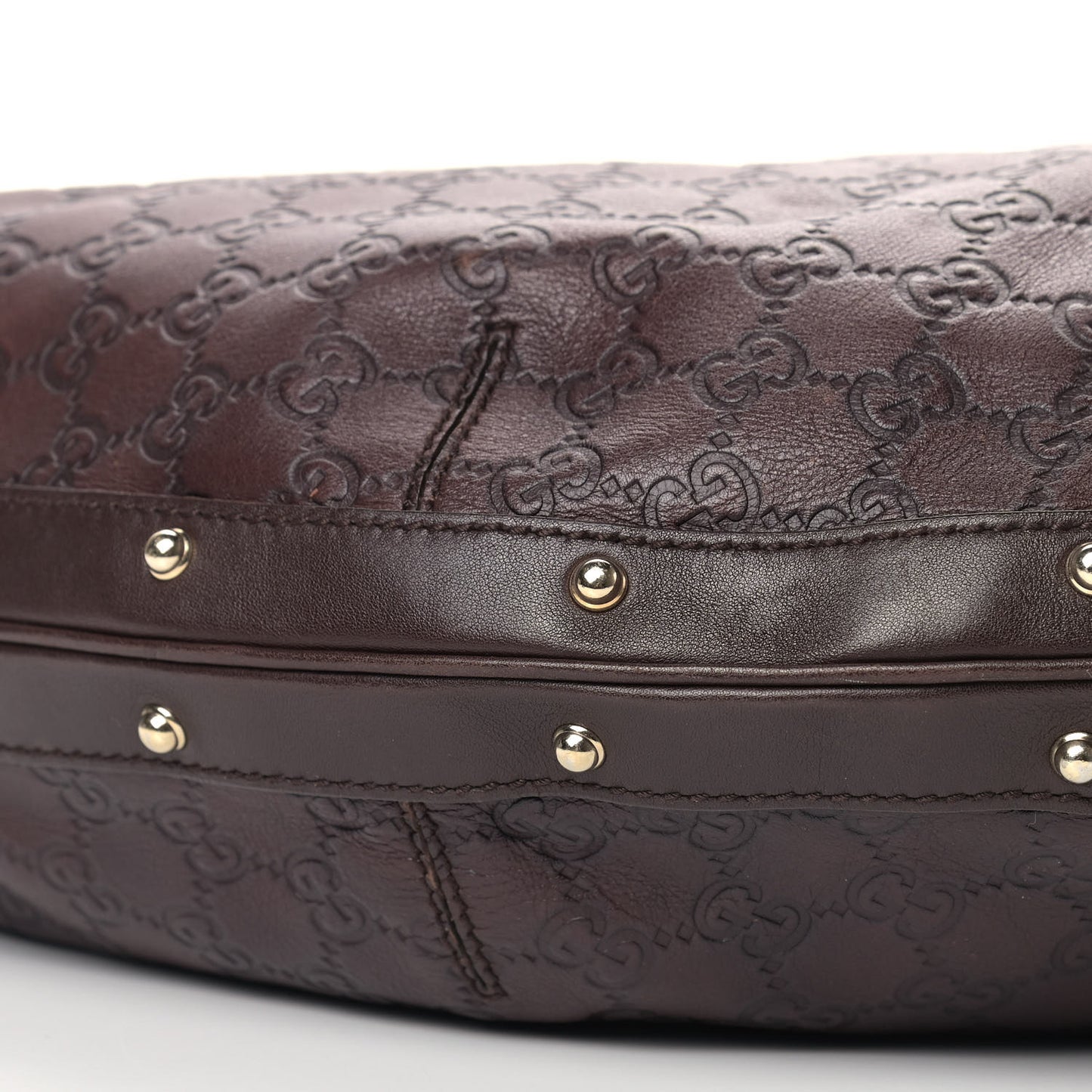 Guccissima Large Biba Hobo Dark Brown