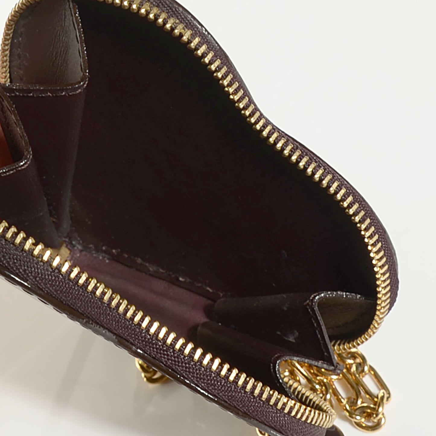 Vernis Heart Coin Purse Amarante