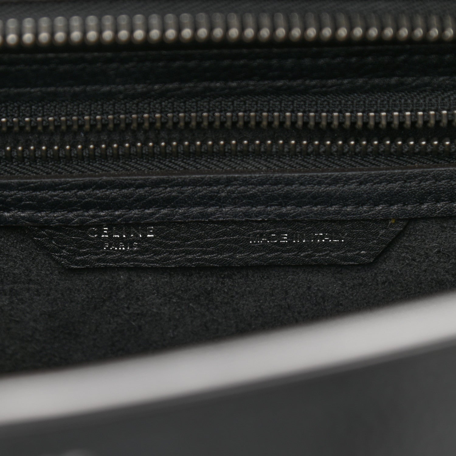 Celine Drummed Calfskin Micro Luggage Black 6 of 14