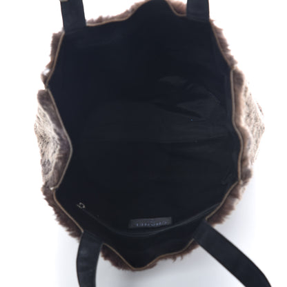 Chanel Lapin Rabbit Fur Tote Brown 7 of 9
