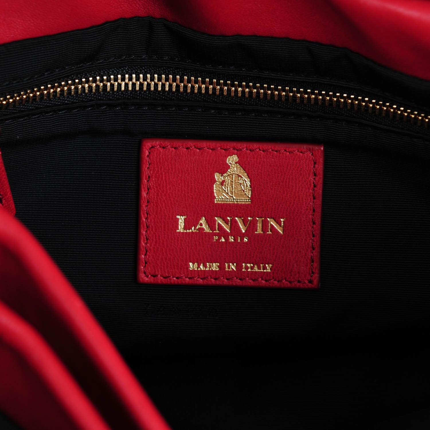 Lanvin Lambskin Quilted Medium Sugar Flap Shoulder Bag Red 7 of 8