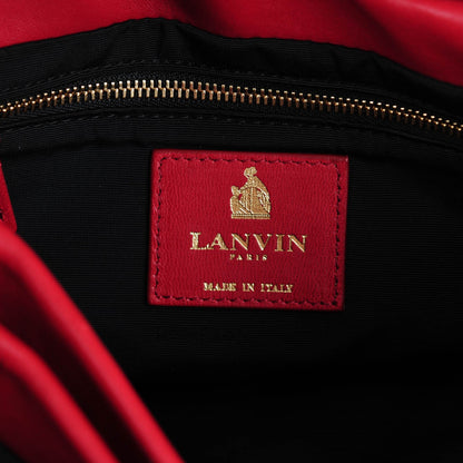 Lanvin Lambskin Quilted Medium Sugar Flap Shoulder Bag Red 7 of 8