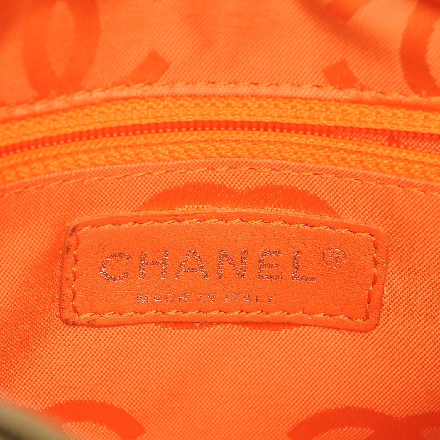 Chanel Calfskin Python Quilted Cambon CC Pochette Khaki 6 of 7