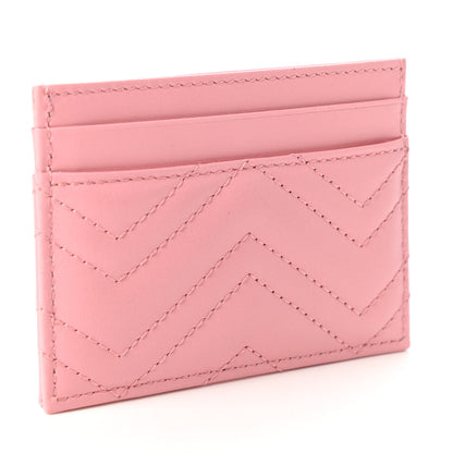 Gucci Calfskin Matelasse GG Marmont Card Holder Wild Rose 3 of 10