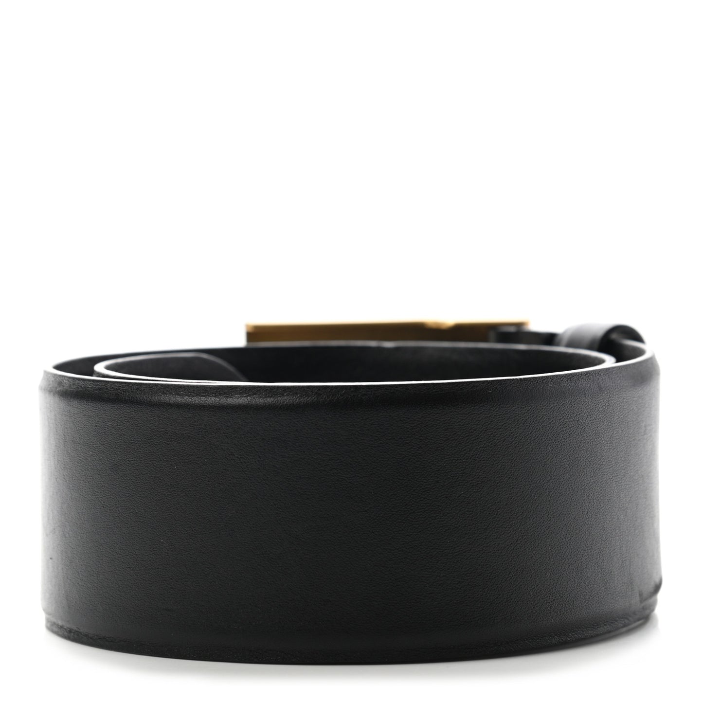 Calfskin Metal Icon Wide Belt 70 28 Black Gold