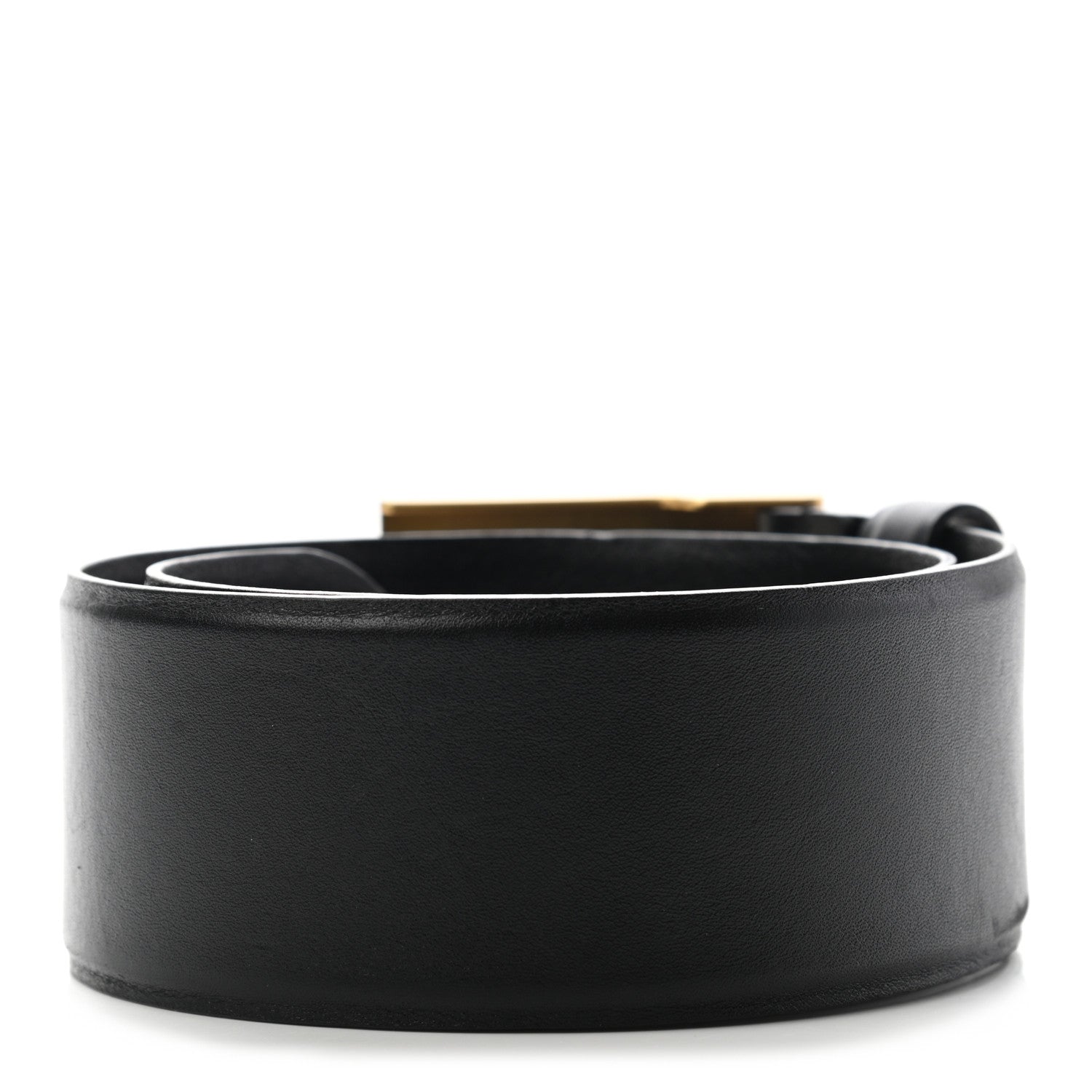 Versace Calfskin Metal Icon Wide Belt 70 28 Black Gold 2 of 10
