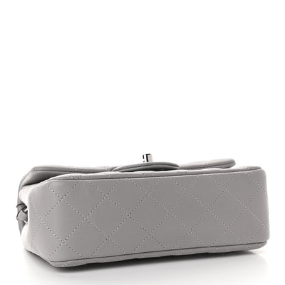 Chanel Lambskin Quilted Mini Rectangular Flap Grey 4 of 11