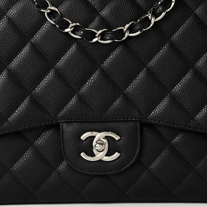 Chanel Caviar Quilted Jumbo Single Flap Black 8 of 11