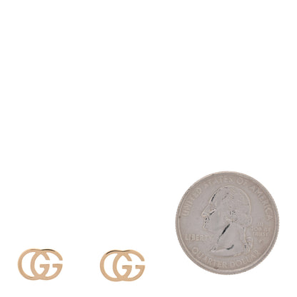 Gucci 18K Yellow Gold GG Tissue Stud Earrings 2 of 5