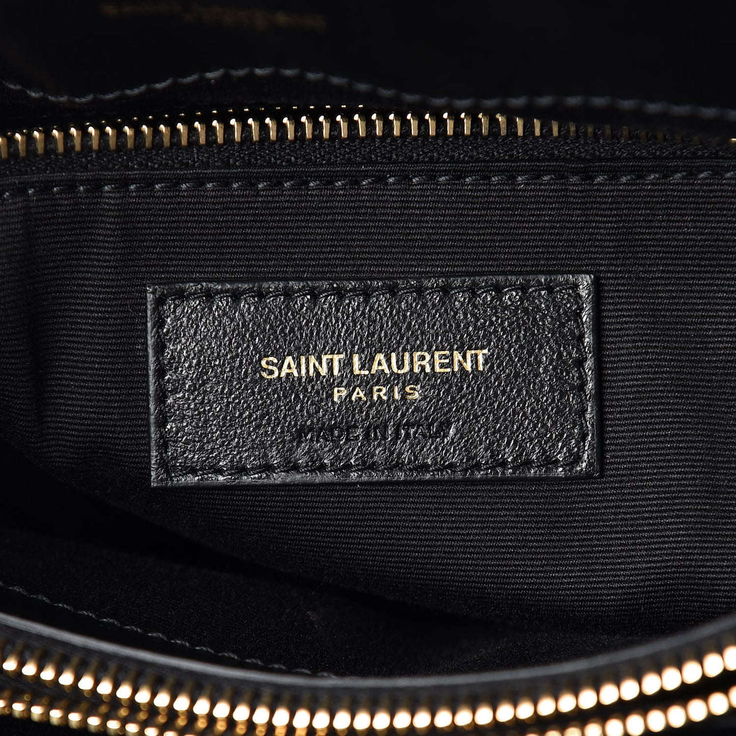 Calfskin Y Quilted Monogram Medium Loulou Chain Satchel Black