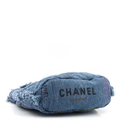 Chanel Denim Quilted Small Mood Bucket With Chain Blue Multicolor 4 of 9