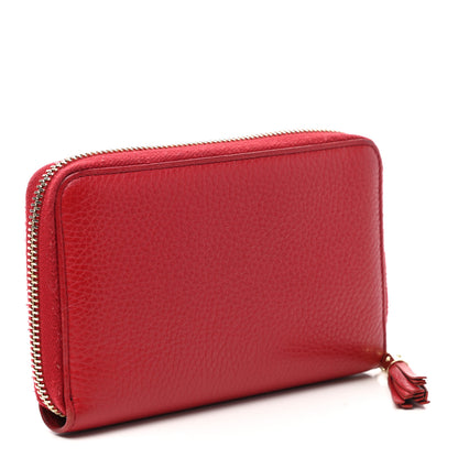Gucci Pebbled Calfskin Medium Soho Zip Around Wallet Red 3 of 7