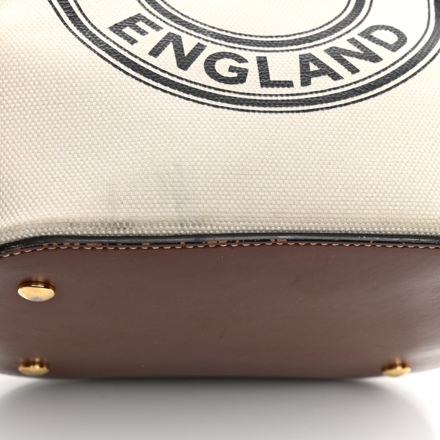 Burberry Canvas Cotton Small Peggy Bucket Bag Natural Gold 12 of 14