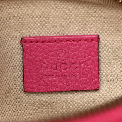 Gucci Grained Calfskin Small Logo Belt Bag Box Pink Green 6 of 11