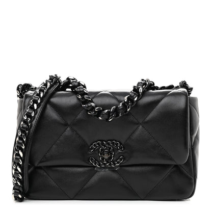 Chanel Lambskin Quilted Medium Chanel 19 Flap So Black 1 of 10