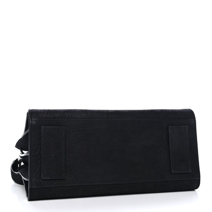 Saint Laurent Crocodile Embossed Suede Small Supple Sac de Jour Black 3 of 4