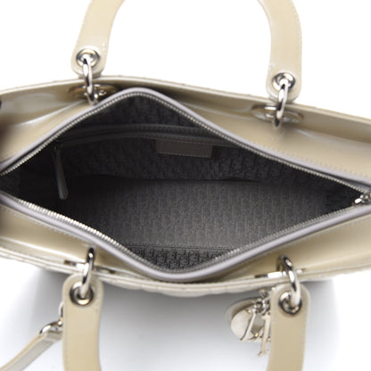 Christian Dior Patent Cannage Large Lady Dior Beige 5 of 9