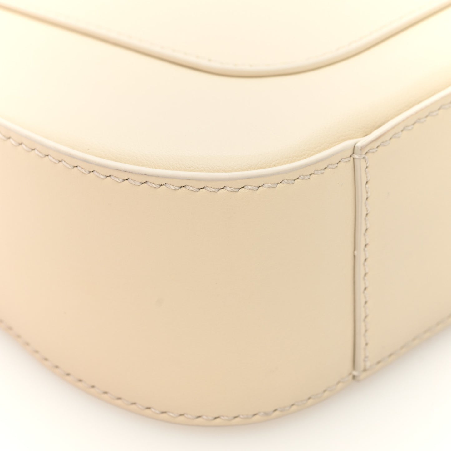 Calfskin 3D Glam Inside Jitney Shoulder Bag Beige