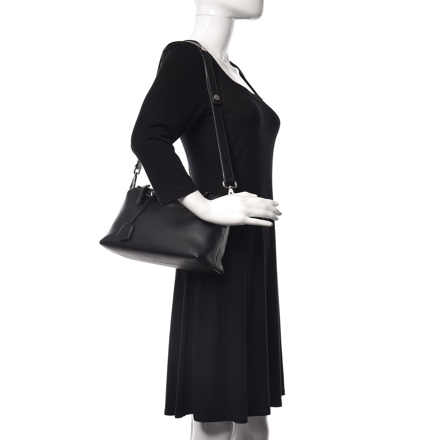 Vitello Dolce Marmol Medium By The Way Boston Bag Black