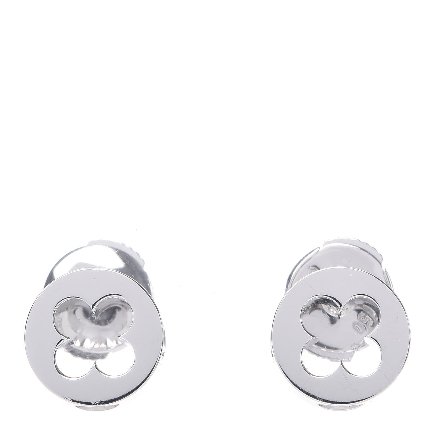 18K White Gold Empreinte Ear Studs Earrings