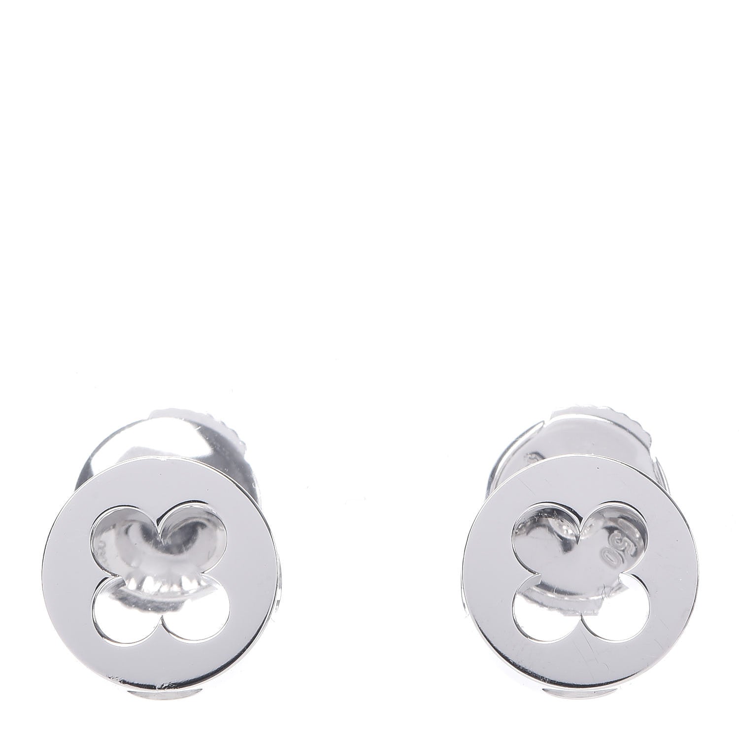 Louis Vuitton 18K White Gold Empreinte Ear Studs Earrings 1 of 5