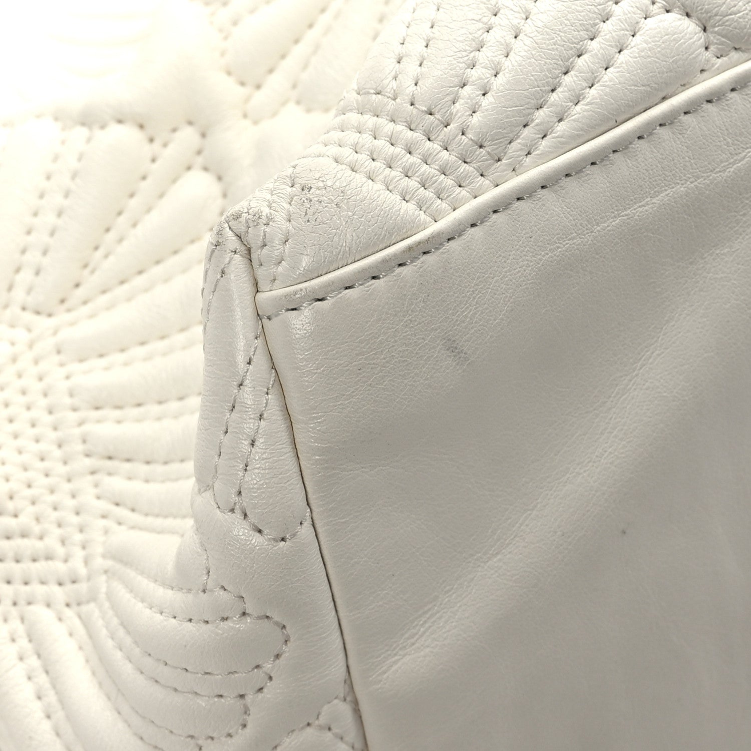 Chanel Lambskin Quilted Ca D'Oro Tote Ivory 9 of 10