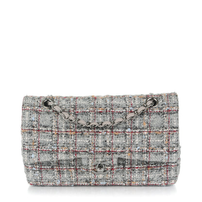 Chanel Tweed Quilted Medium Double Flap Grey 1 of 8