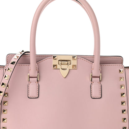 Valentino Garavani Vitello Small Rockstud Double Handle Tote Water Rose 6 of 9