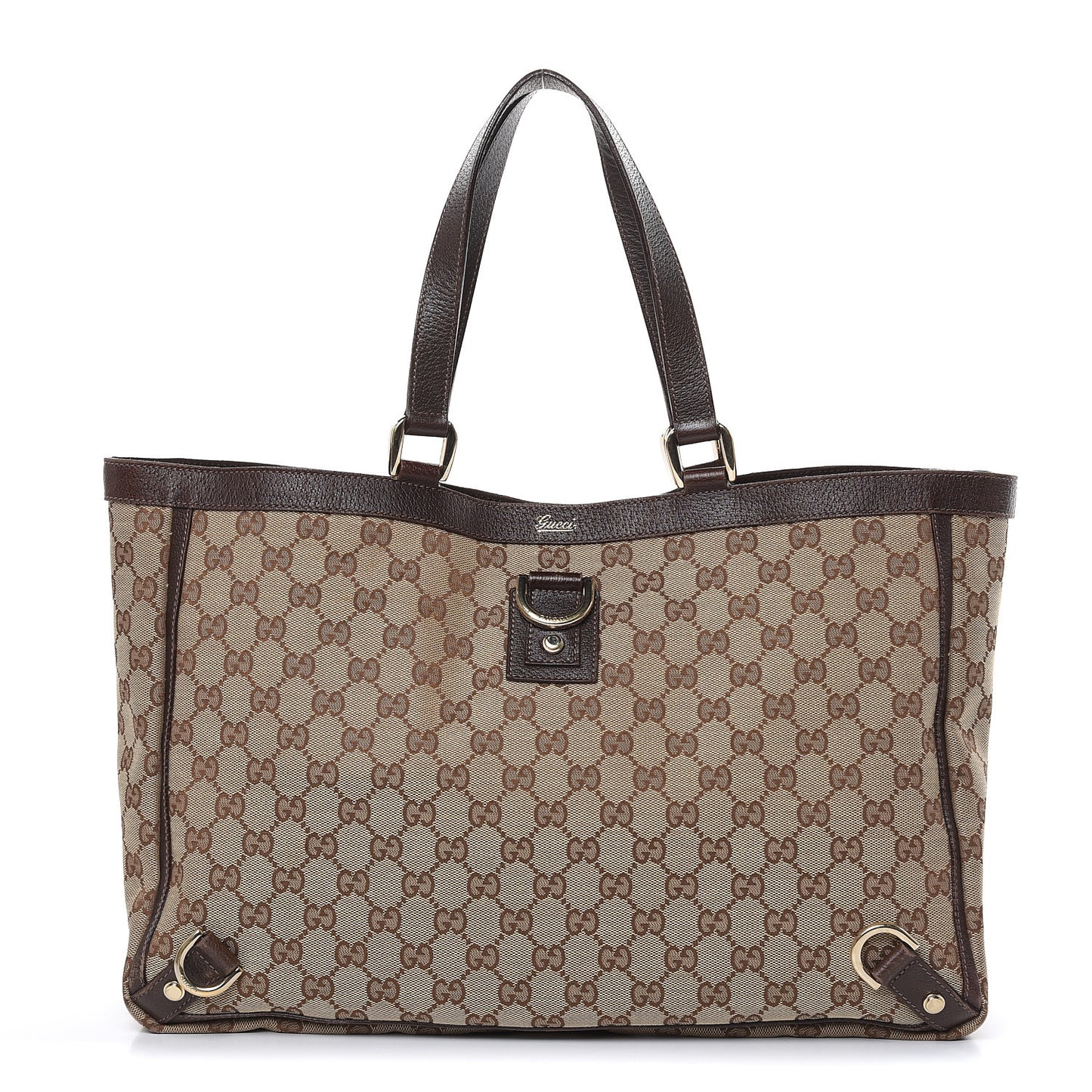 Monogram Large Abbey Tote Dark Brown