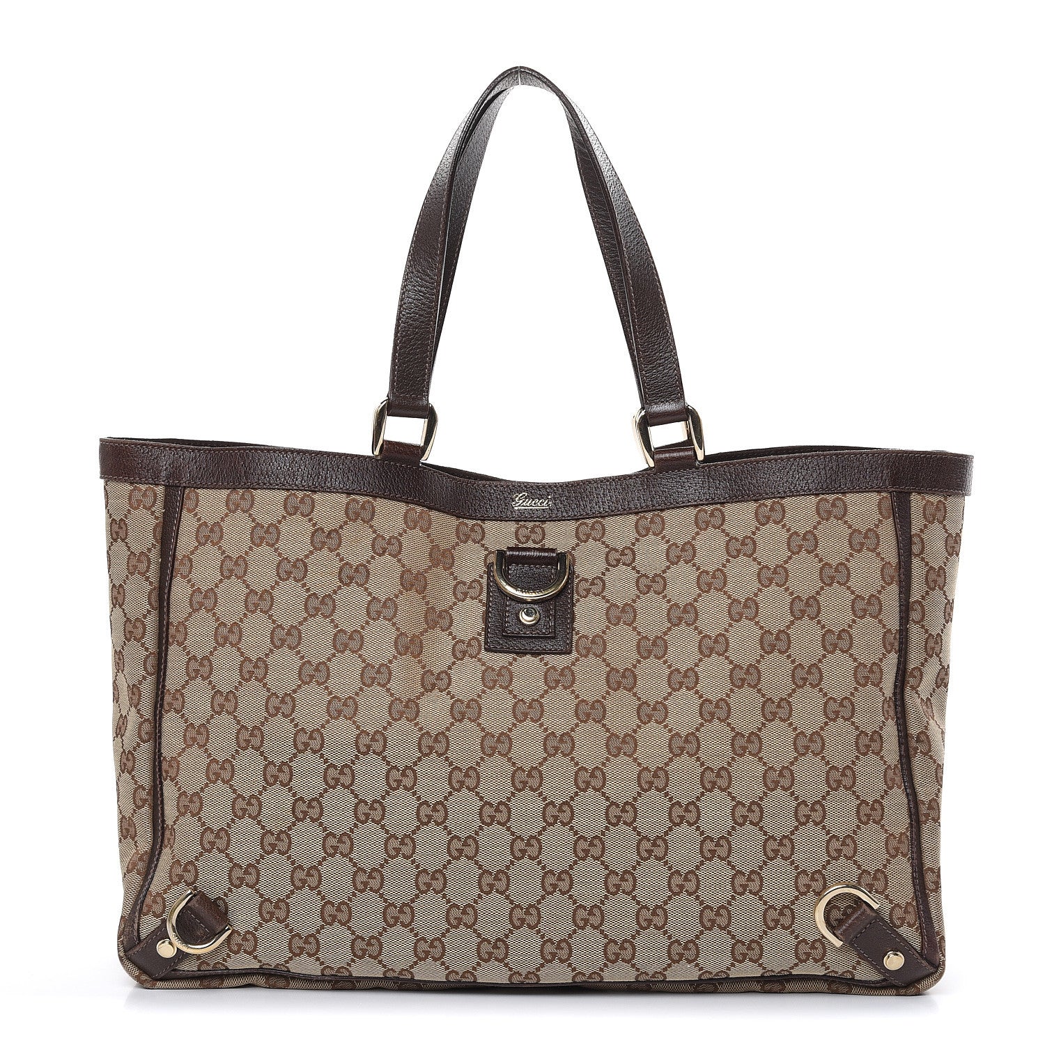Gucci Monogram Large Abbey Tote Dark Brown 1 of 14