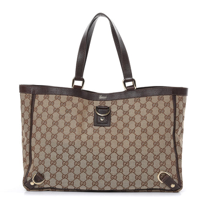 Gucci Monogram Large Abbey Tote Dark Brown 1 of 14
