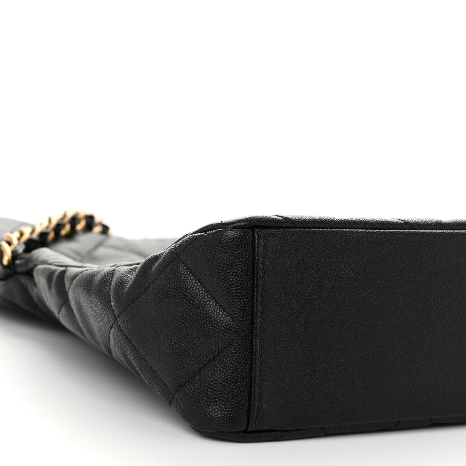 Chanel Caviar Quilted Fold Over Hobo Black 12 of 13