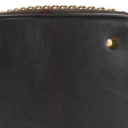 Burberry Canvas Mega Check Studded Medium Ashby Bucket Bag Black 9 of 10