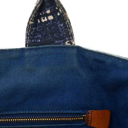 Prada Canapa Tote Blue White 12 of 17