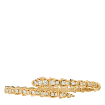 Bulgari 18K Yellow Gold Diamond Serpenti Viper Pave Bracelet M 1 of 4