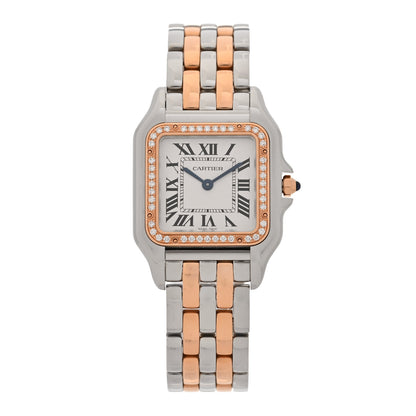 Cartier Stainless Steel 18K Pink Gold Diamond 27mm Panthere Quartz Watch 1 of 5