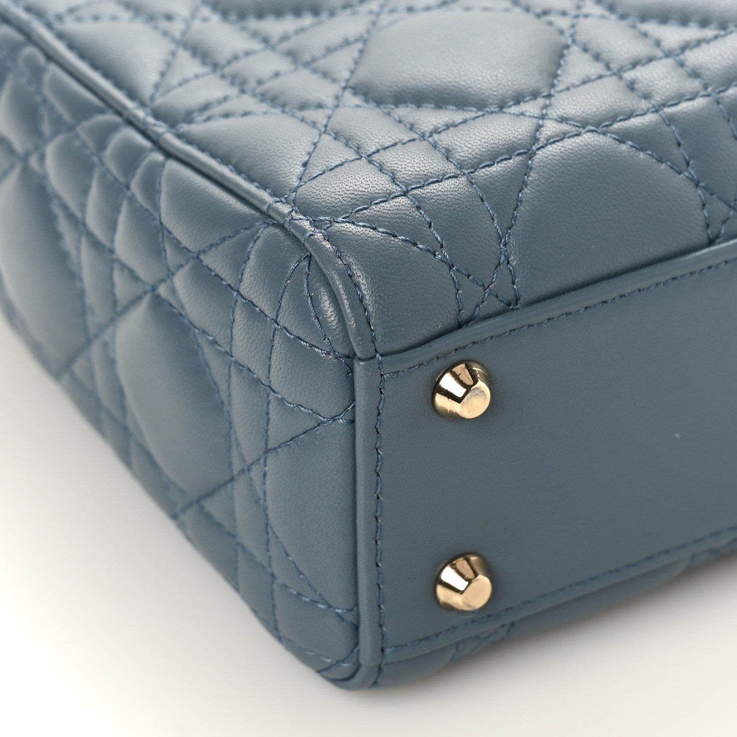 Christian Dior Lambskin Cannage Mini Lady Dior Cloud Blue 7 of 8