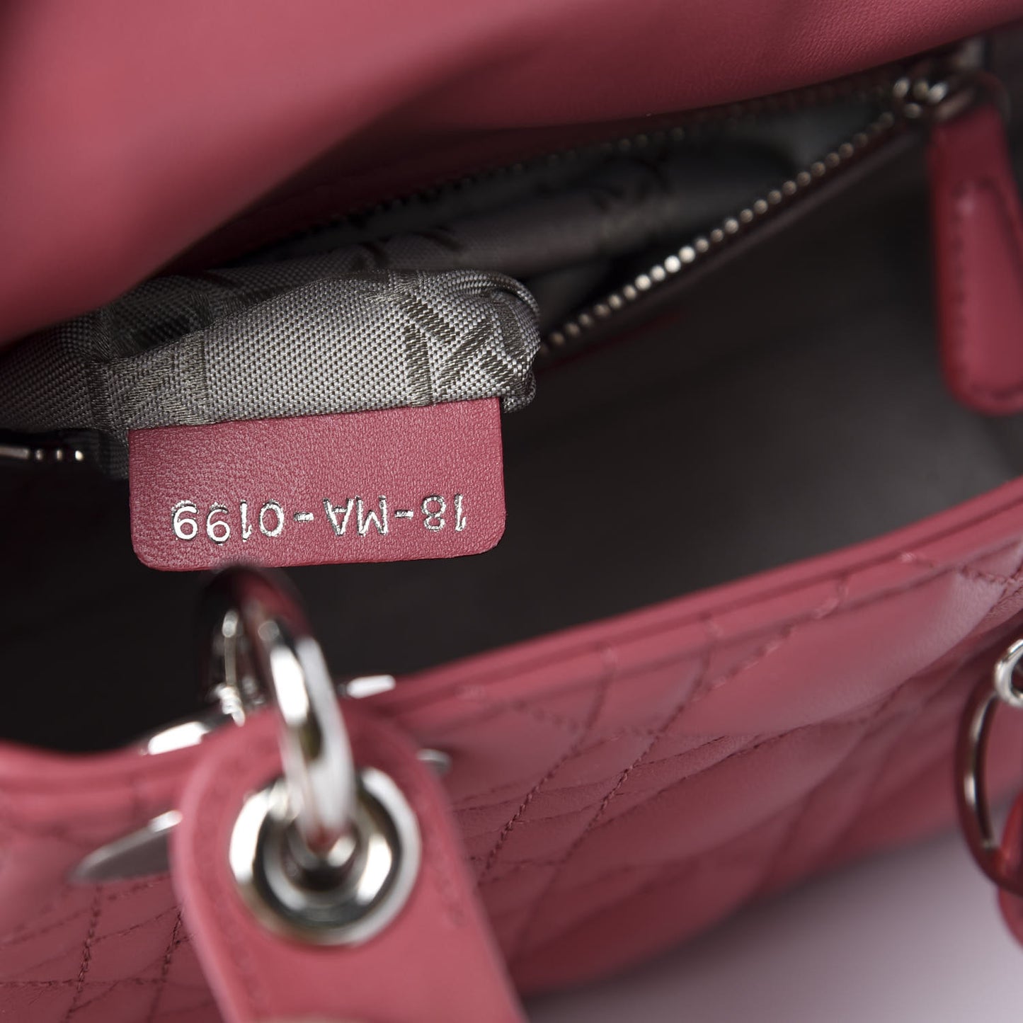 Lambskin Cannage Mini Lady Dior Pink