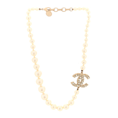 Chanel Pearl CC 100th Anniversary Necklace Light Gold 3 of 5