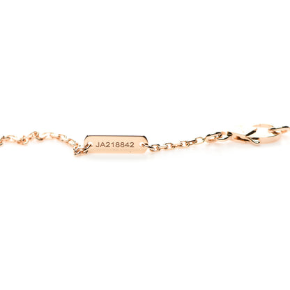 Van Cleef & Arpels 18K Rose Gold Diamond Vintage Alhambra Pendant Necklace 4 of 6