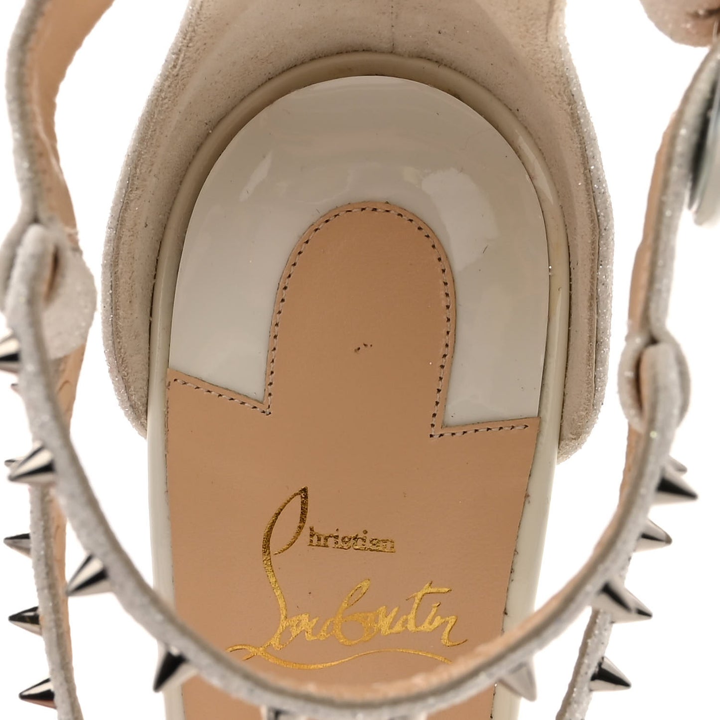 Patent Glitter Choca Lux Sandals 39.5 White
