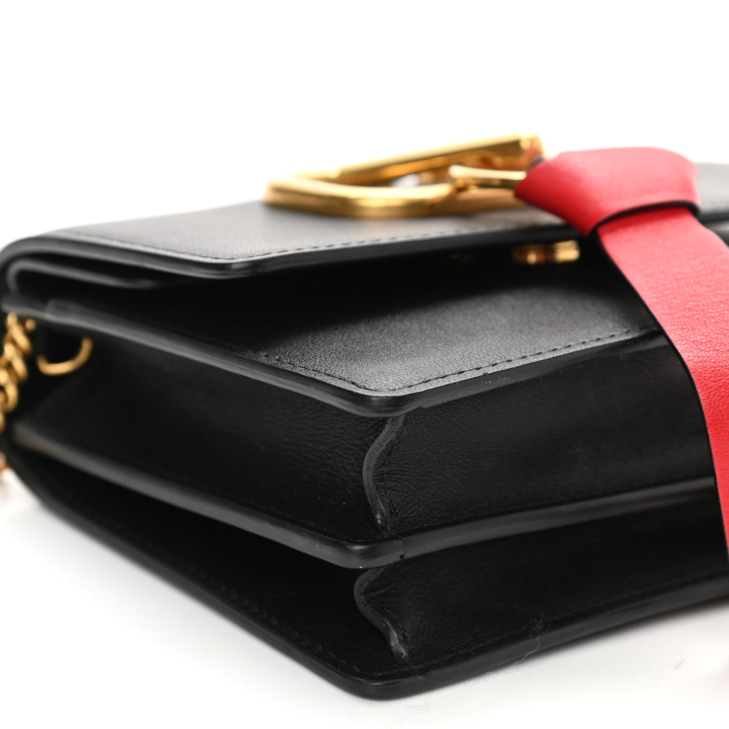 Smooth Calfskin Mini VRing Crossbody Bag Black