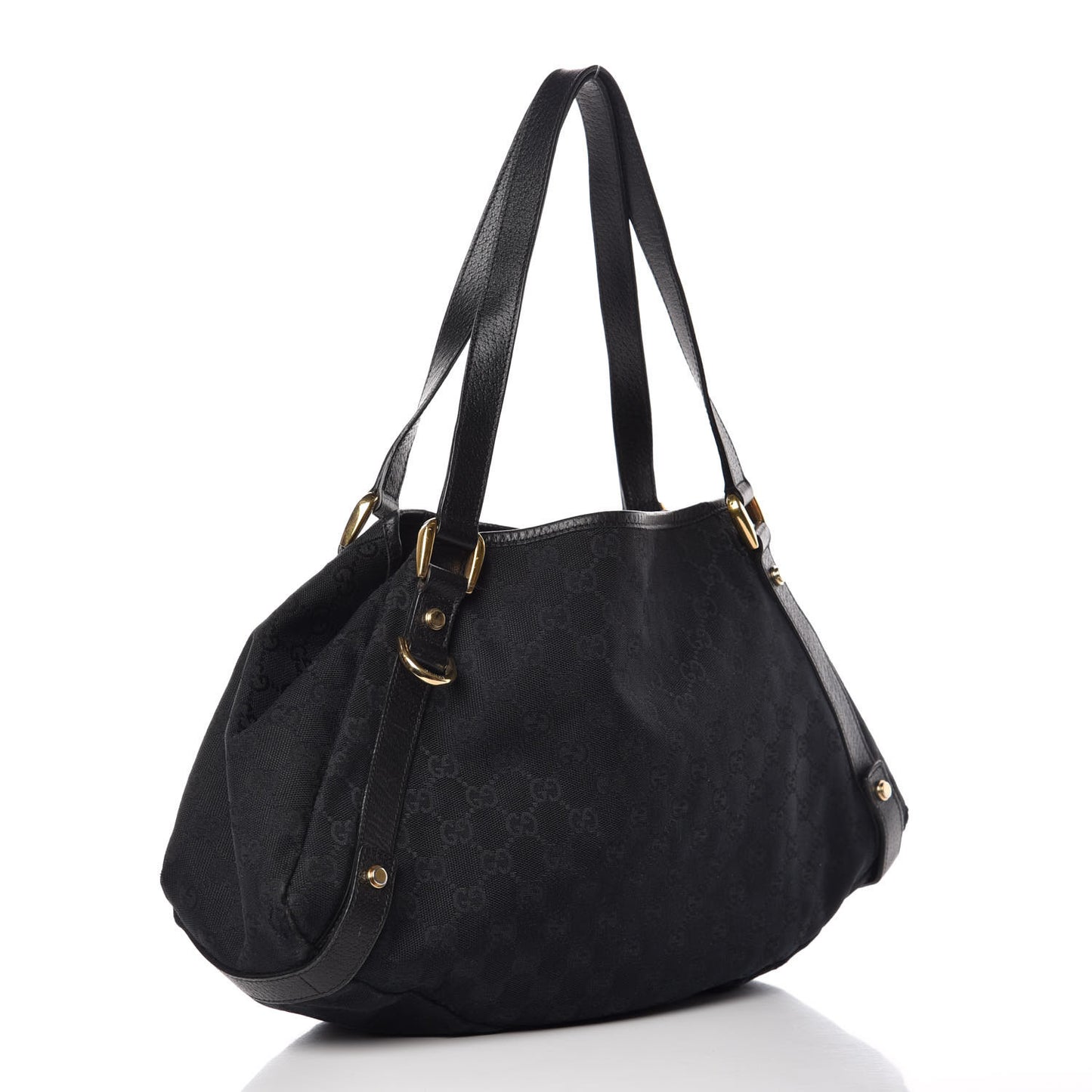 Monogram Medium Abbey Shoulder Bag Black
