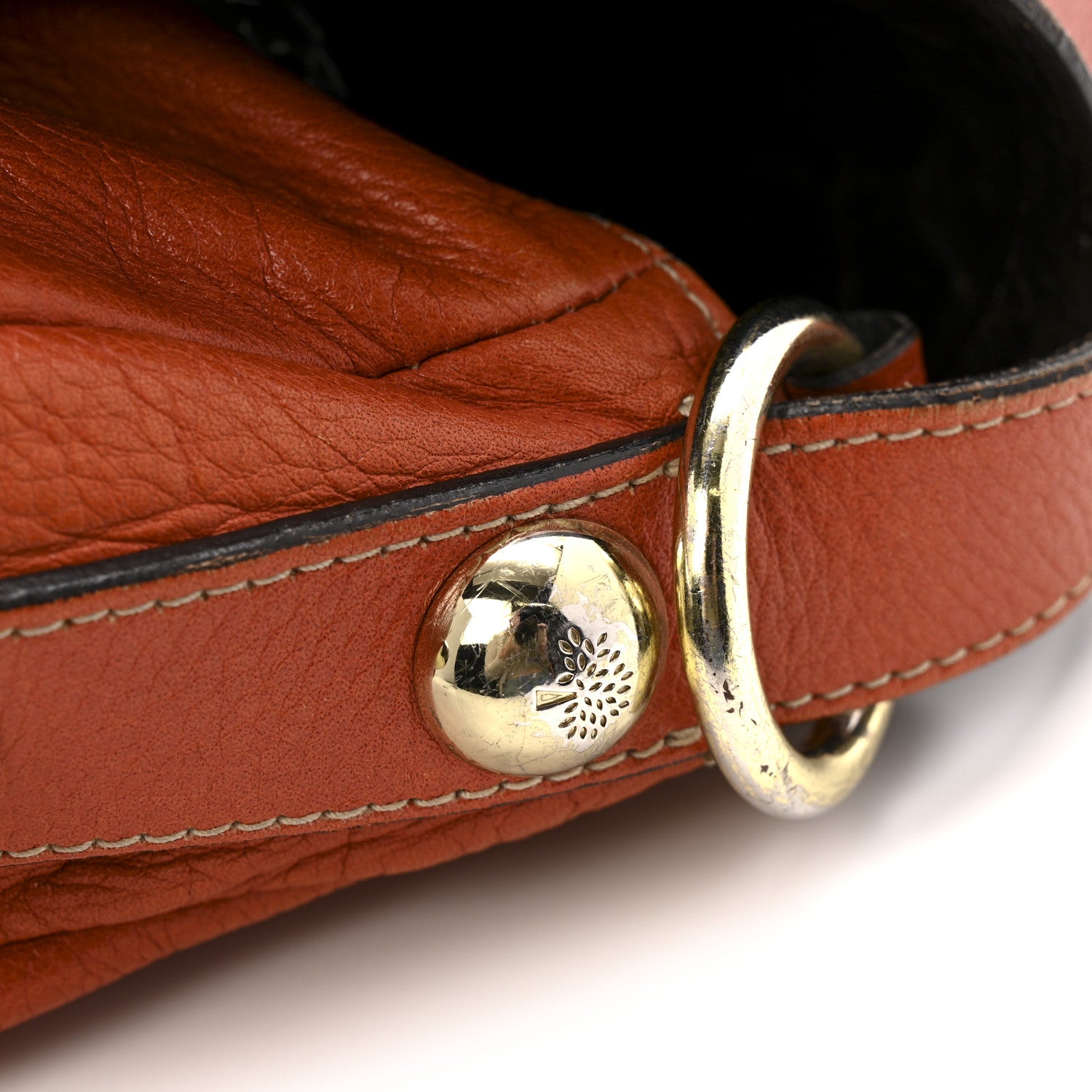 Mulberry Soft Spongy Calfskin Daria Satchel Burnt Orange 12 of 18