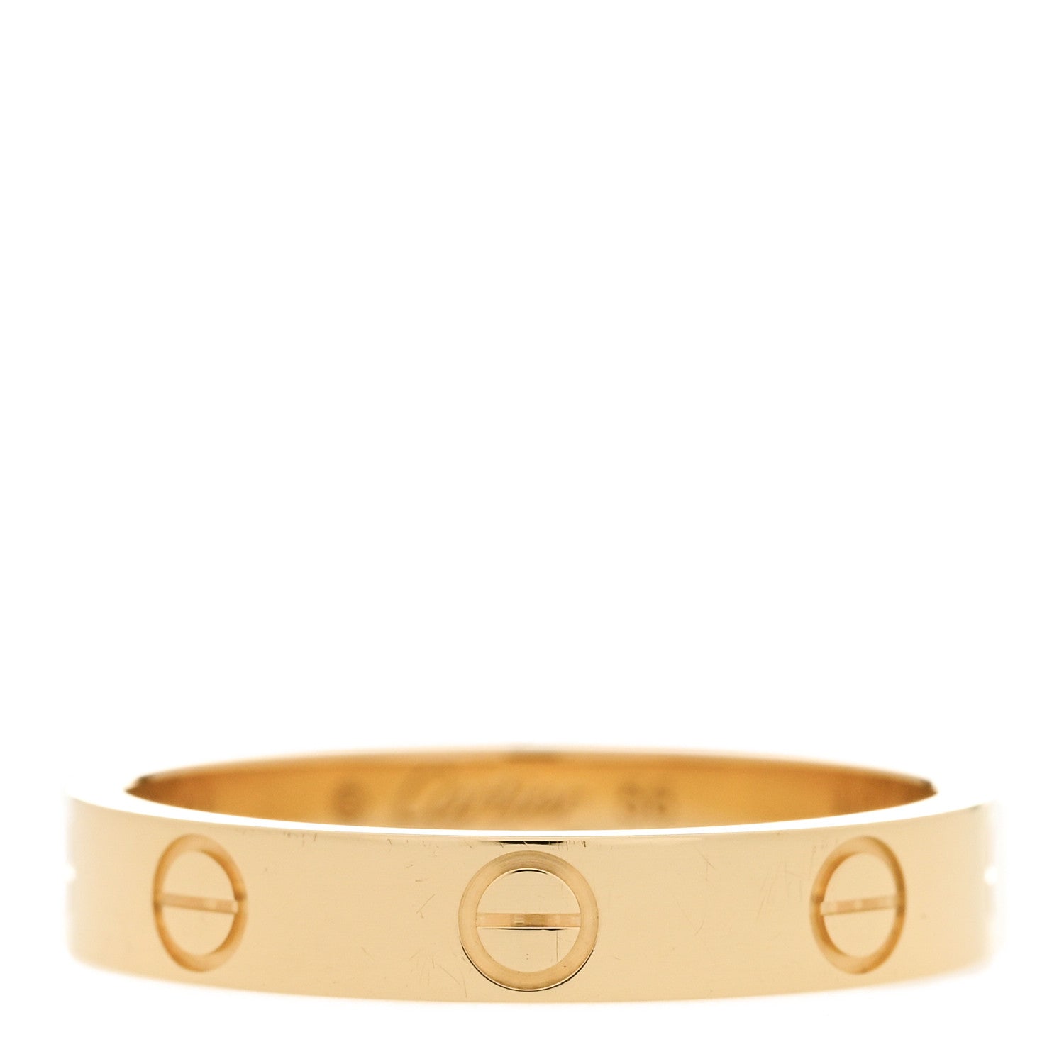 Cartier 18K Yellow Gold 3.5mm LOVE Wedding Band Ring 56 7.5 1 of 6